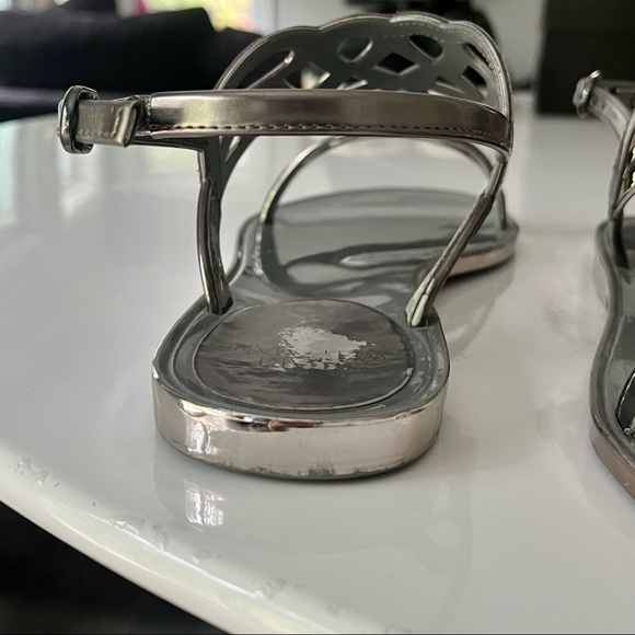 Stuart Weitzman Gelfisher Sandals in Metallic Graphite - Picture 11 of 16